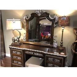 FANCY BEDROOM DESK WITH MIRROR.  RETAIL $4,480.00