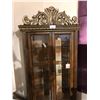 Image 1 : LARGE WOODEN GLASS FRONT CURIO CABINET.  RETAIL $2,980.00