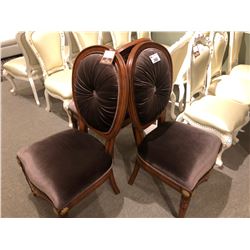 SET OF THREE OVAL BACK SIDE CHAIRS