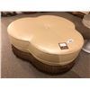 Image 1 : CLOVER LEAF LEATHER OTTOMAN