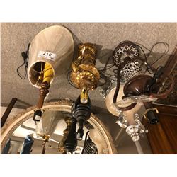 LOT OF ASSORTED LAMP PARTS