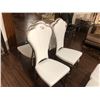 Image 1 : SET OF FOUR WHITE LEATHER DINING ROOM CHAIRS.  RETAIL $520.00 EACH