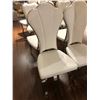 Image 2 : SET OF FOUR WHITE LEATHER DINING ROOM CHAIRS.  RETAIL $520.00 EACH