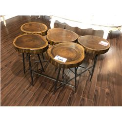 FIVE LOG COFFEE TABLE.  RETAIL $1,650.00