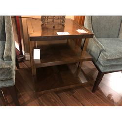 DARK WOOD 3 TIER SIDE TABLE