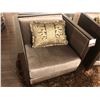 Image 2 : PAIR OF WOODEN FRAME CLUB CHAIRS WITH CUSHIONS.  RETAIL $3,900.00