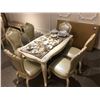 Image 1 : IVORY COLOURED DINING ROOM TABLE WITH SIX CHAIRS.  RETAIL $9,350.00