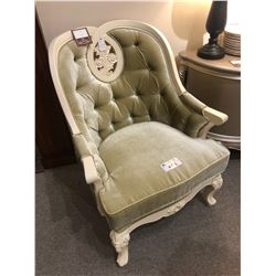 PAIR OF ROUNDED BACK PARLOUR CHAIRS.  RETAIL $2,800.00