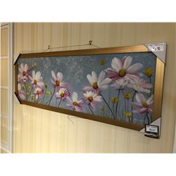 LARGE MAPLE FRAME ARTWORK - DAISIES