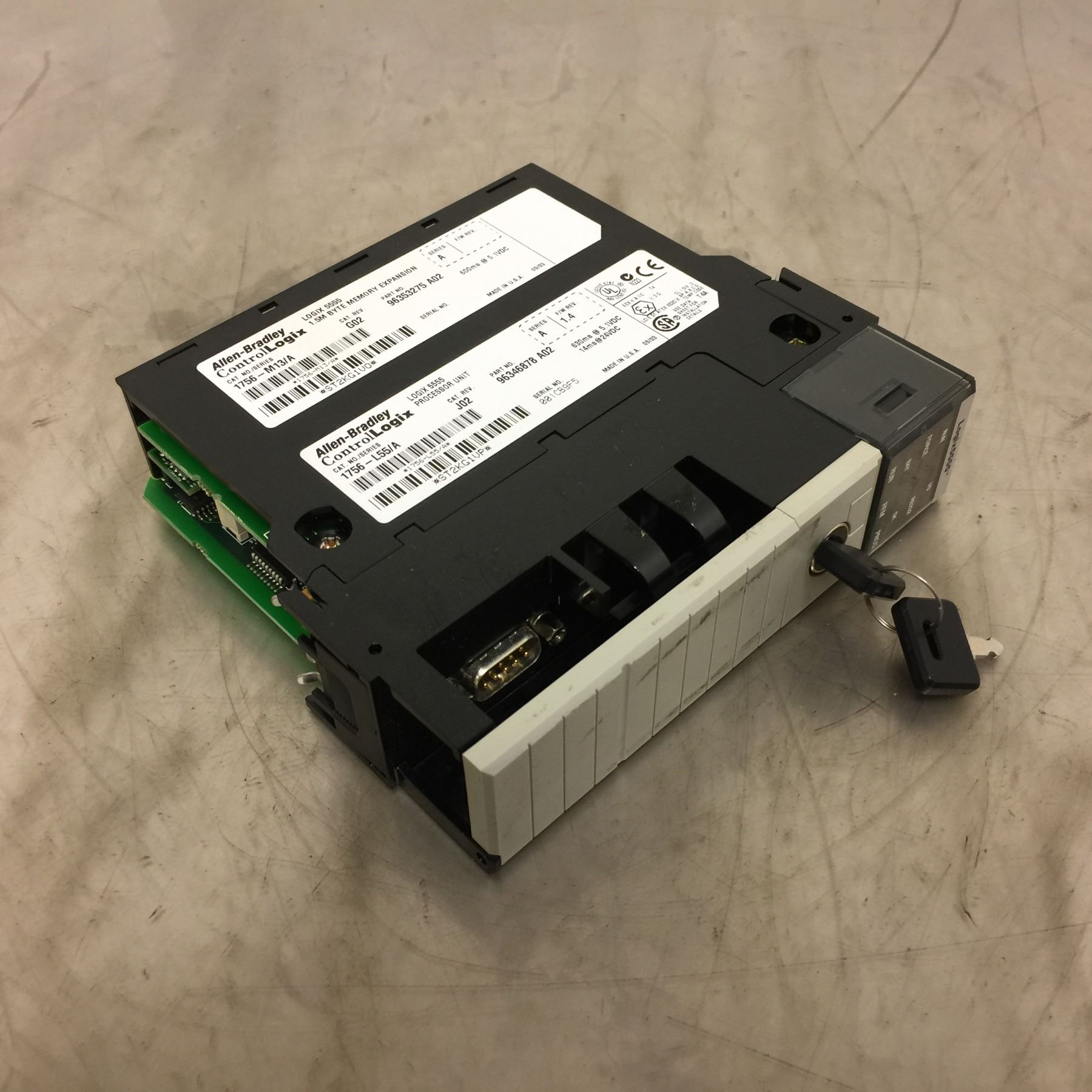 1756 Cpu Allen-Bradley 1756-L55/A Processor Unit with 1756-M13/A Memory ...