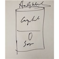 Signed Andy Warhol Campbell’s Soup Sketch