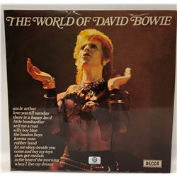 Signed David Bowie "The World Of David Bowie" Album Cover