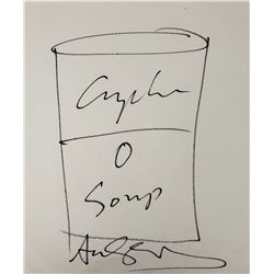 Signed Andy Warhol Campbell’s Soup Sketch