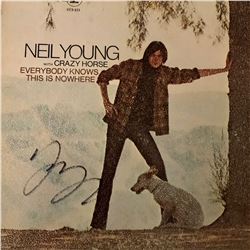 Signed Neil Young Everybody Knows This Is Nowhere Album Cover