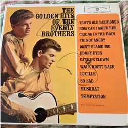 Signed Everly Brothers The Golden Hits Of The Everly Brothers Album Cover
