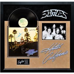 Signed and Framed Eagles "Hotel California" Album Cover and Photo