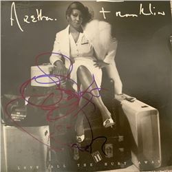 Signed Aretha Franklin Love All The Hurt Away Album Cover