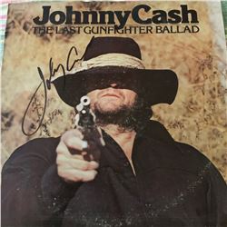 Signed Johnny Cash The Last Gunfighter Ballad Album Cover