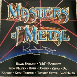 Signed Ronny James Dio Masters of Metal Album Cover