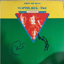 Signed Clapton, Beck, Page White Boy Blues Album Cover