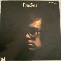 Signed Elton John - Elton John (His First Album) Album Cover