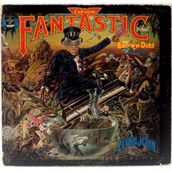 Signed Elton John "Captain Fantastic" Album Cover
