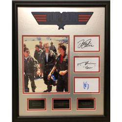 Framed Top Gun Feature Cast Signatures Cuts and Pictures