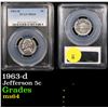 Image 1 : PCGS 1963-d Jefferson Nickel 5c Graded ms64 By PCGS