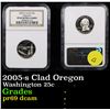 Image 1 : NGC 2005-s Clad Oregon Washington Quarter 25c Graded pr69 dcam By NGC