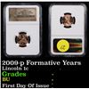 Image 1 : NGC 2009-p Formative Years Lincoln Cent 1c Graded BU By NGC