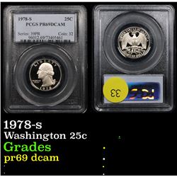 PCGS 1978-s Washington Quarter 25c Graded pr69 dcam By PCGS