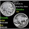 Image 1 : 1917-s Buffalo Nickel 5c Grades f+
