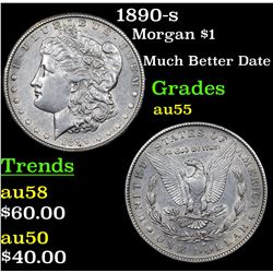 1890-s Morgan Dollar $1 Grades Choice AU
