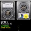 Image 1 : PCGS 2000-s Jefferson Nickel 5c Graded pr68 dcam By PCGS