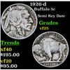 Image 1 : 1926-d Buffalo Nickel 5c Grades vf+