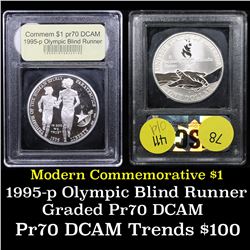1995-p Olympics Paralympics Modern Commem Dollar $1 Graded GEM++ Proof Deep Cameo By USCG