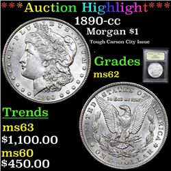 ***Auction Highlight*** 1890-cc Morgan Dollar $1 Graded Select Unc By USCG (fc)
