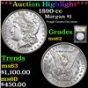 Image 1 : ***Auction Highlight*** 1890-cc Morgan Dollar $1 Graded Select Unc By USCG (fc)