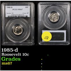 PCGS 1985-d Roosevelt Dime 10c Graded ms67 By PCGS