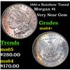 Image 1 : 1881-s Rainbow Toned Morgan Dollar $1 Grades Choice+ Unc