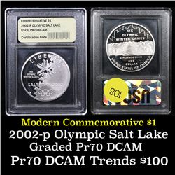 2002-P Olympics Modern Commem Dollar $1 Graded GEM++ Proof Deep Cameo By USCG