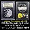 Image 1 : 2002-P Olympics Modern Commem Dollar $1 Graded GEM++ Proof Deep Cameo By USCG