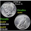Image 1 : 1926-p Peace Dollar $1 Grades Select Unc