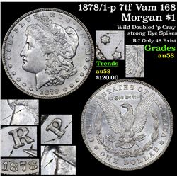 1878/1-p 7tf Vam 168 Morgan Dollar $1 Grades Choice AU/BU Slider