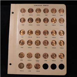 Complete Lincoln cent page 1947-1958 33 coins All Gem Cherry Red Wheat Cents