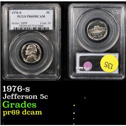 1976-s Jefferson Nickel 5c Graded pr69 dcam By PCGS