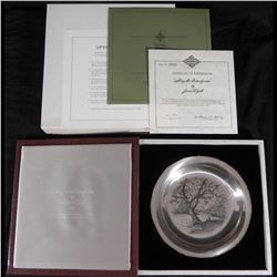 Along The Brandywine By James Wyeth 1975 Solid Sterling Silver Bowl 6.1 OZ Box & Papers