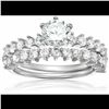 Image 1 : Sterling Silver round cut Wedding Set Cubic Zirconia Size 9