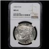 Image 2 : NGC 1923-s Peace Dollar $1 Graded ms61 By NGC