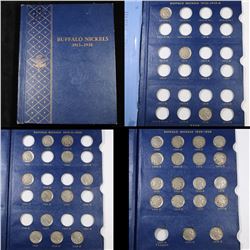 Partial Buffalo Nickel book 1913-1938 33 coins